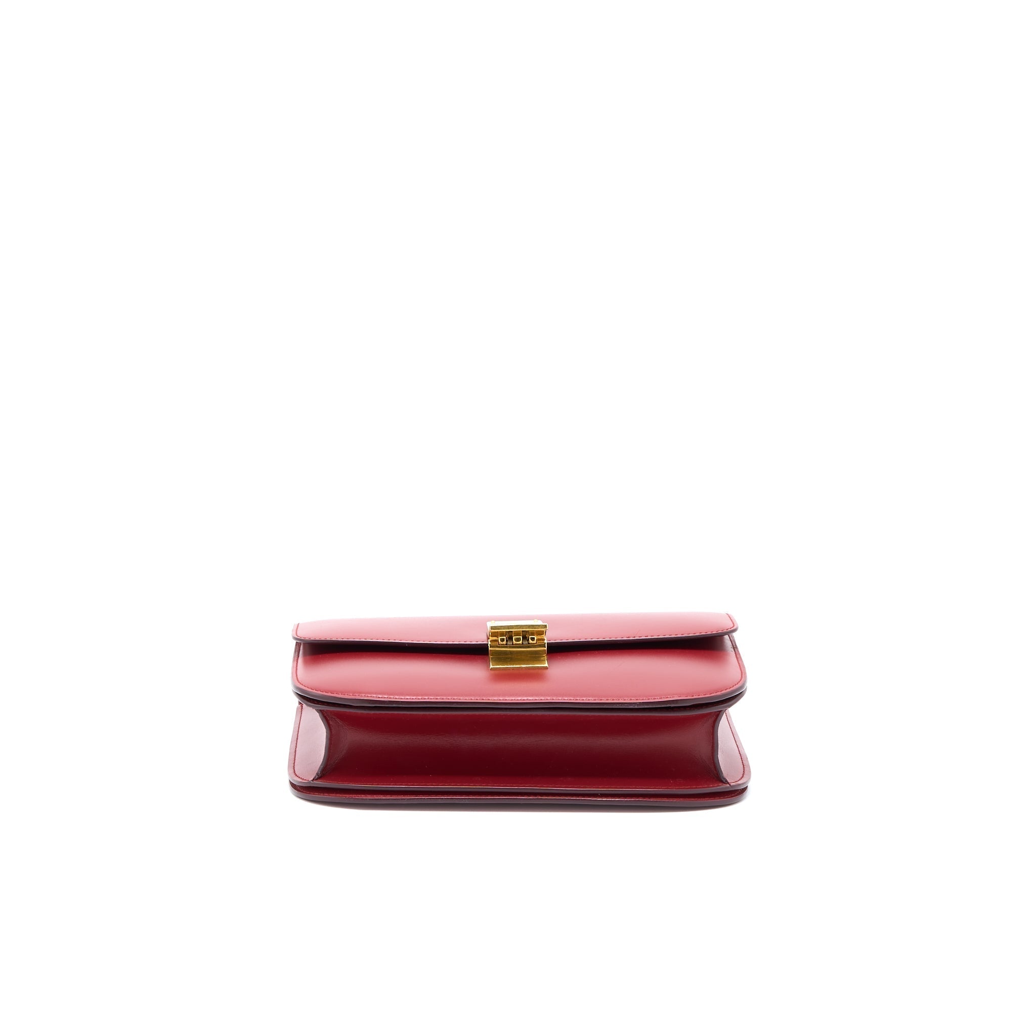 CELINE MEDIUM CLASSIC BOX BAG CALFSKIN RED GHW