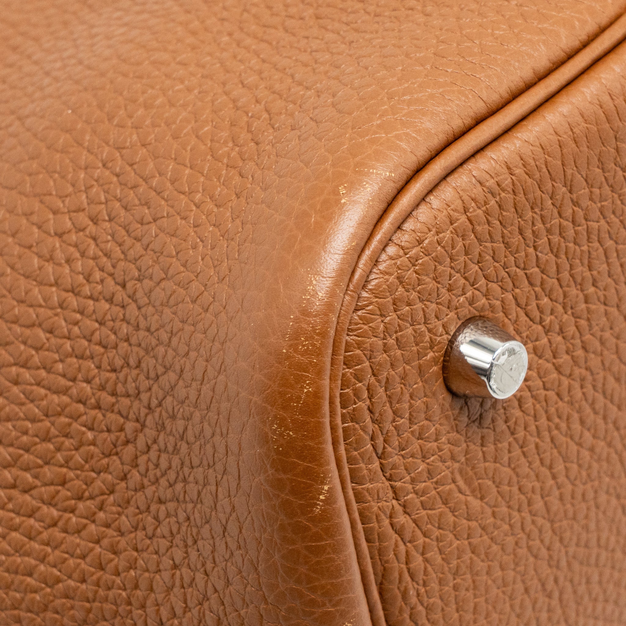 HERMES PICOTIN 22 LOCK BAG CLEMENCE/SWIFT GOLD/BLUE BRUME HANDLE SHW