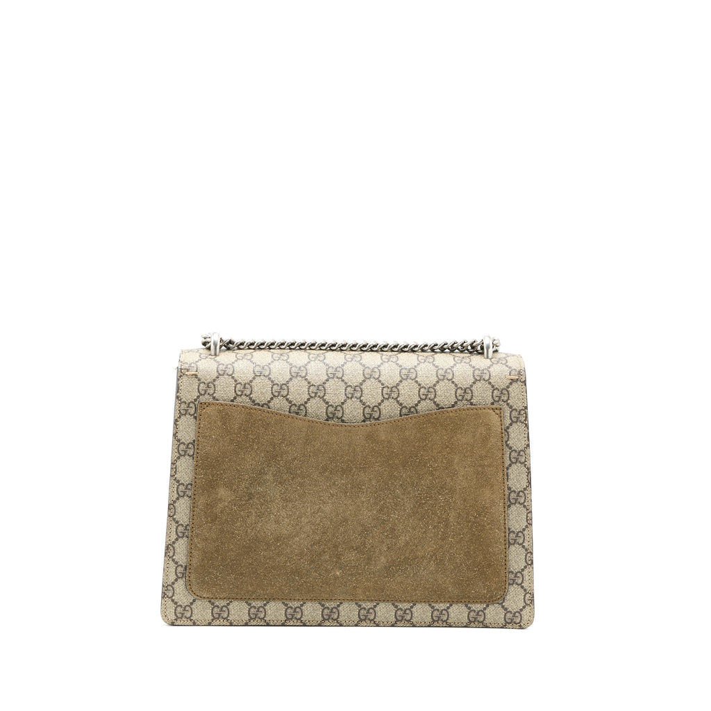 GUCCI DIONYSUS SHOULDER BAG GG SUPREME CANVAS/SUEDE SHW