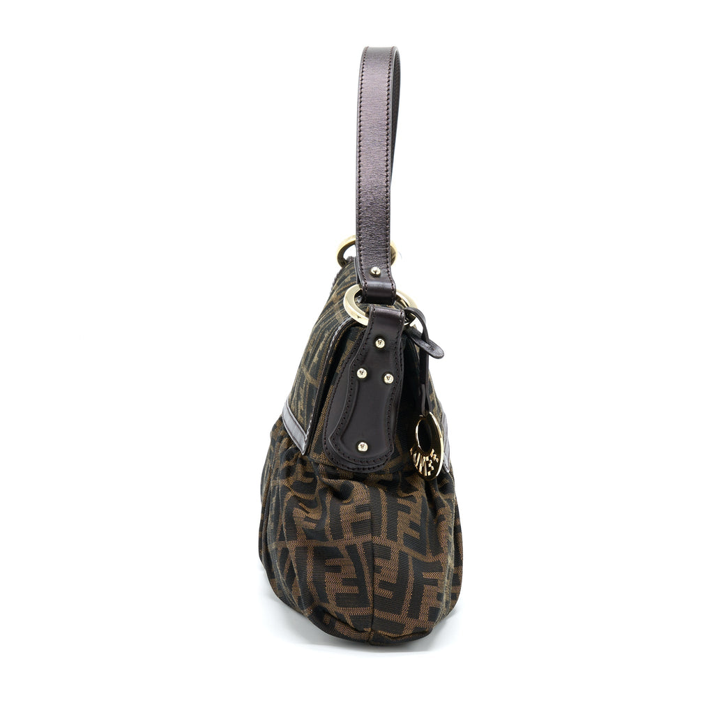 FENDI ZUUCA CHEF FLAP BAG CANVAS GHW