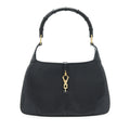 GUCCI VINTAGE JACKIE WITH BAMBOO HANDLE BLACK GHW