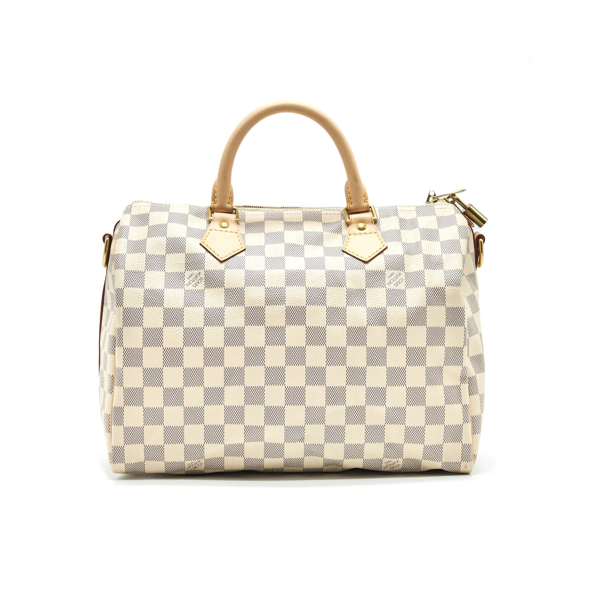 LOUIS VUITTON SPEEDY 30 WITH STRAP DAMIER AZUR CANVAS