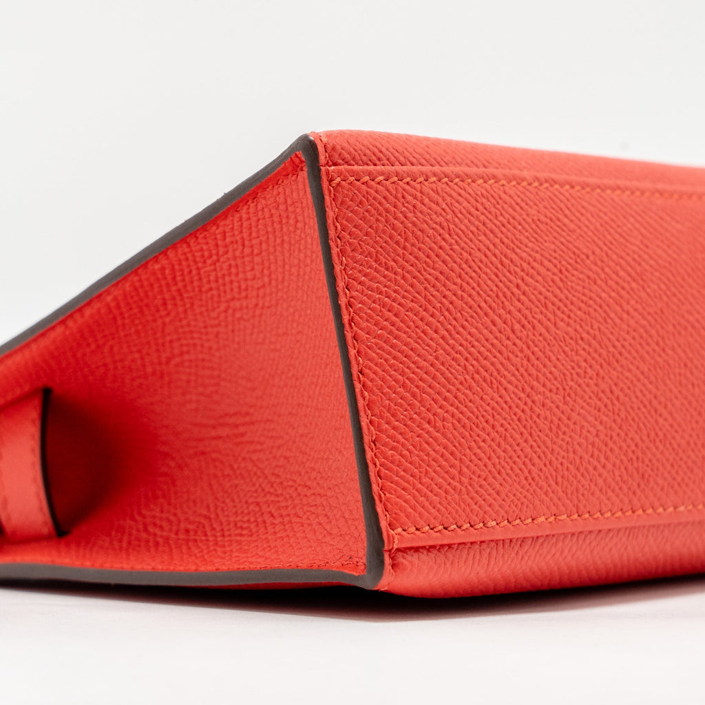 HERMES KELLY POCHETTE EPSOM Q5 ROUGE CASAQUE GHW