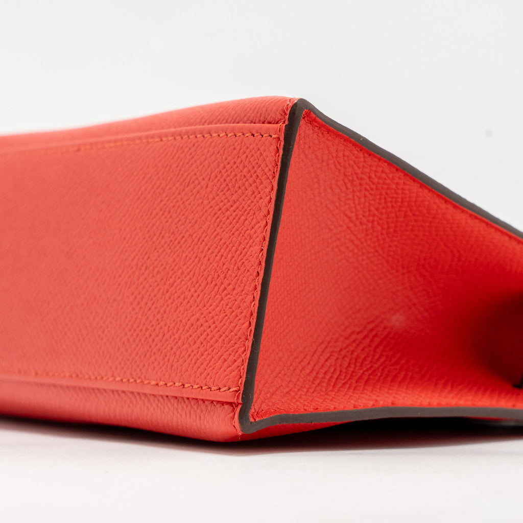 HERMES KELLY POCHETTE EPSOM Q5 ROUGE CASAQUE GHW