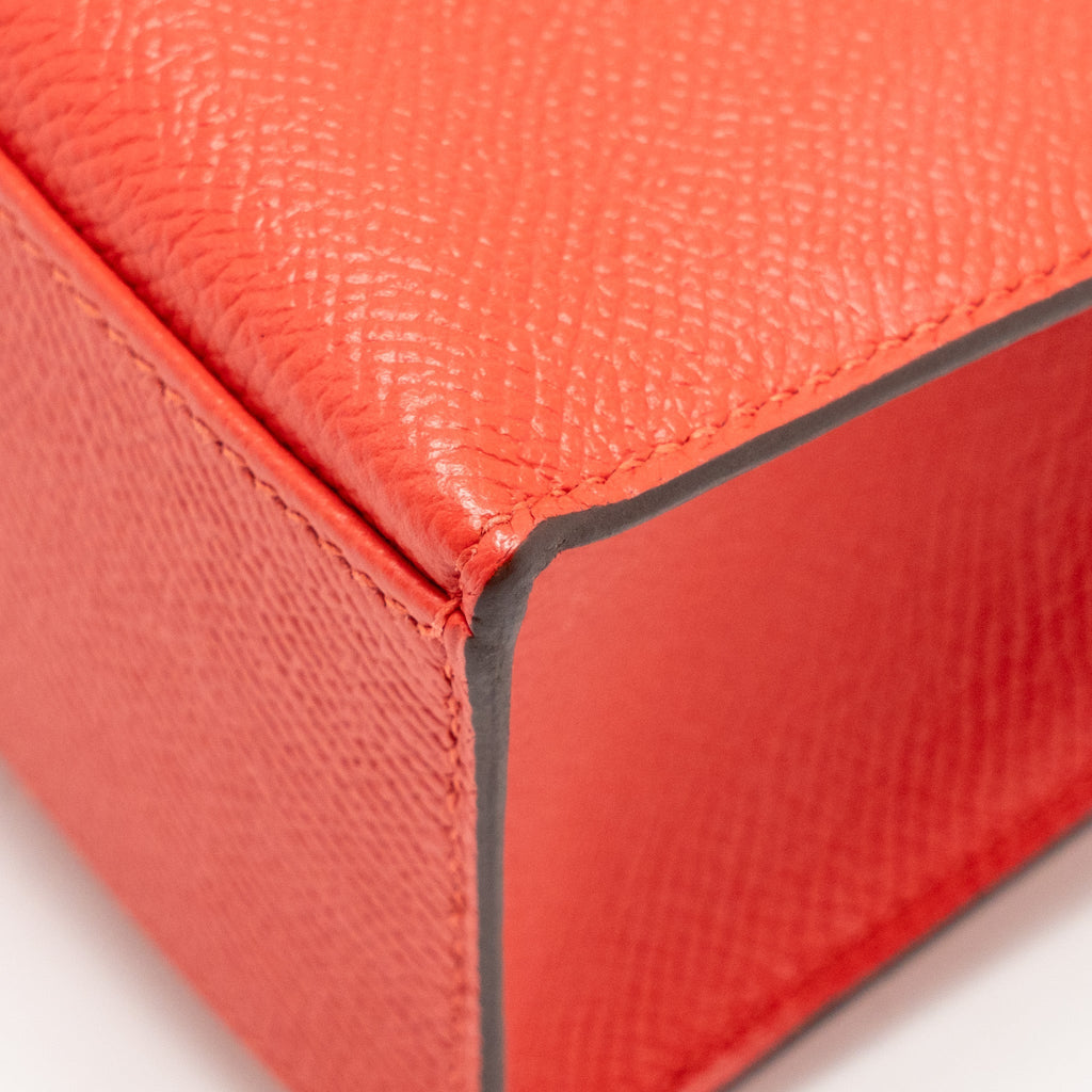 HERMES KELLY POCHETTE EPSOM Q5 ROUGE CASAQUE GHW