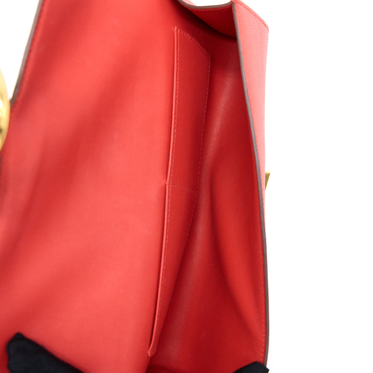 Hermes Egee Clutch Orange Red GHW