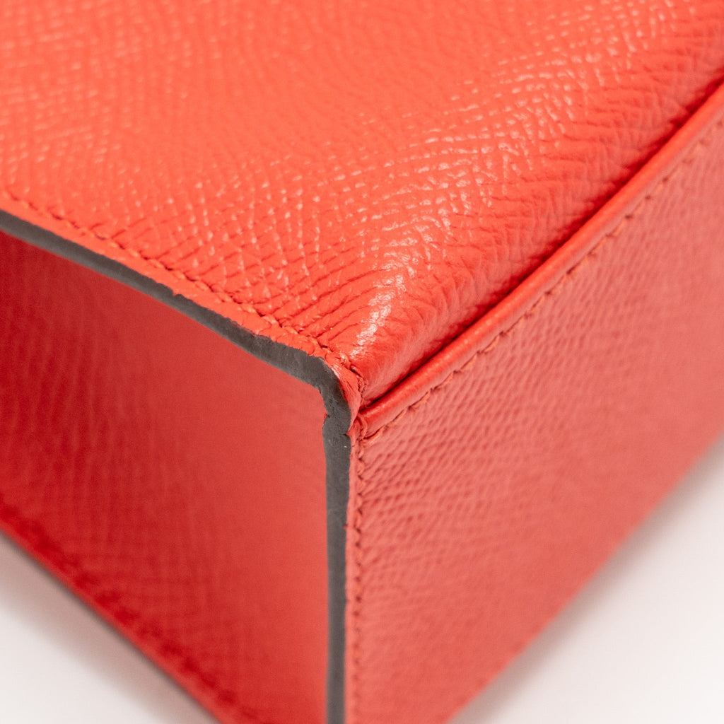 HERMES KELLY POCHETTE EPSOM Q5 ROUGE CASAQUE GHW