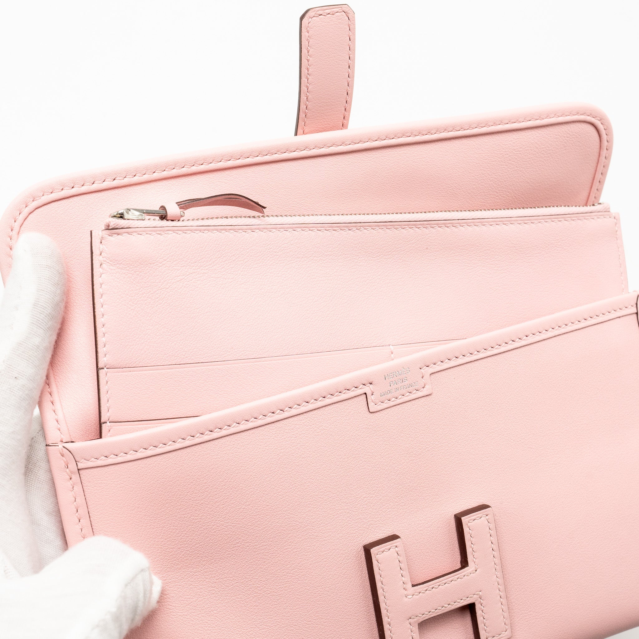 HERMES JIGE ELAN WALLET SWIFT ROSE SAKURA SHW