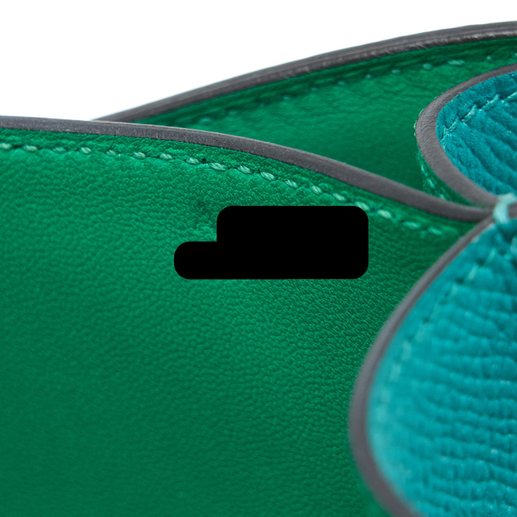Hermes Constance 24 Epsom 7F Blue Paon/6w Menthe Enamel Hardware
