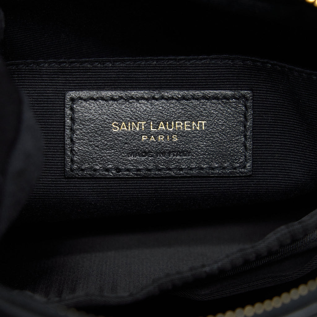 SAINT LAURENT/ YSL LOU CAMERA BAG CALFSKIN BLACK GHW
