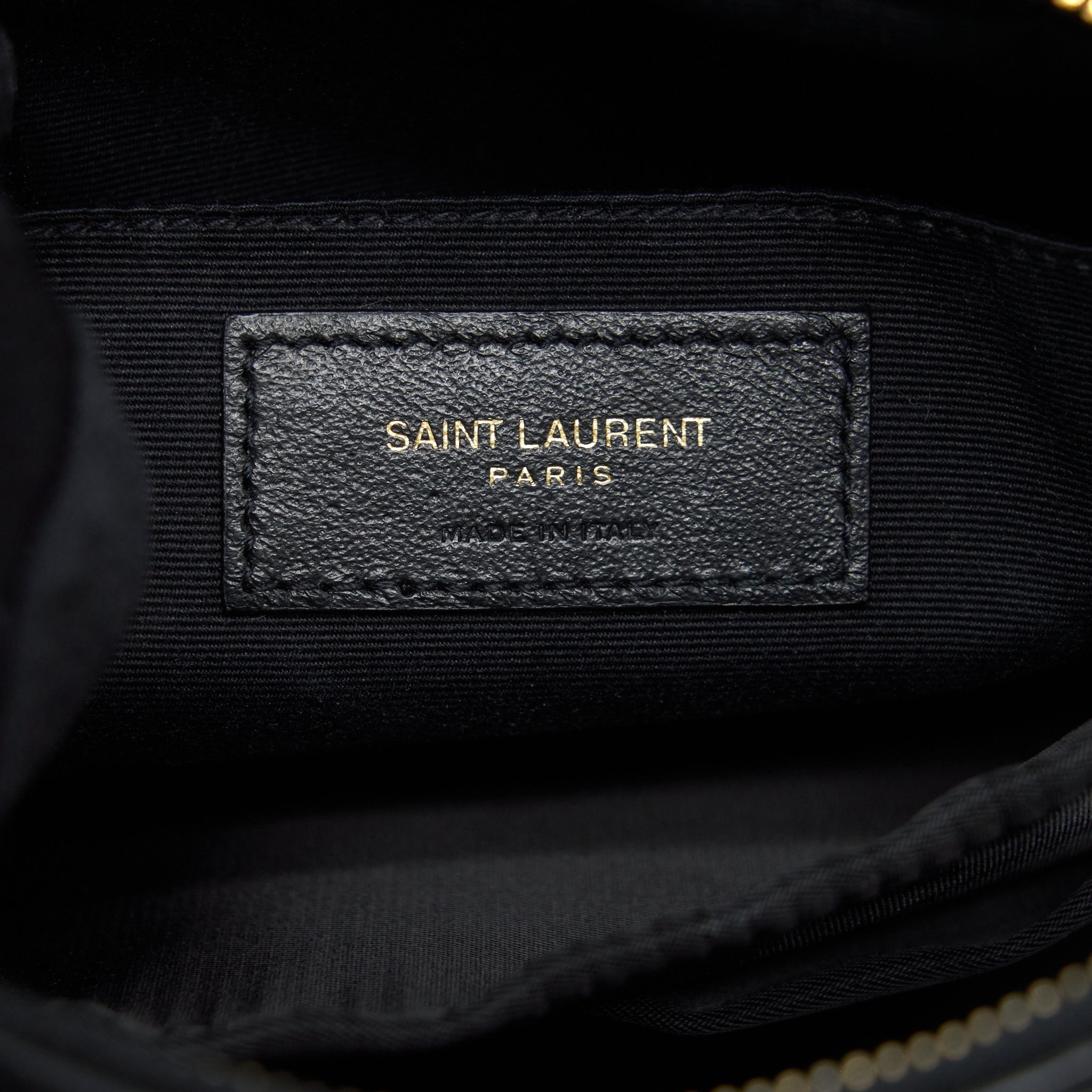 SAINT LAURENT/ YSL LOU CAMERA BAG CALFSKIN BLACK GHW