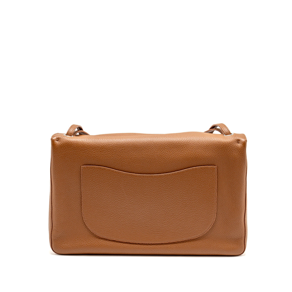 Chanel 26S Maxi Flap Bag Grained Calfskin Camel SHW (Microchip)