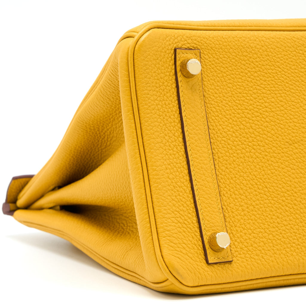 Hermes Birkin 30 Togo 9D Jaune Amber GHW