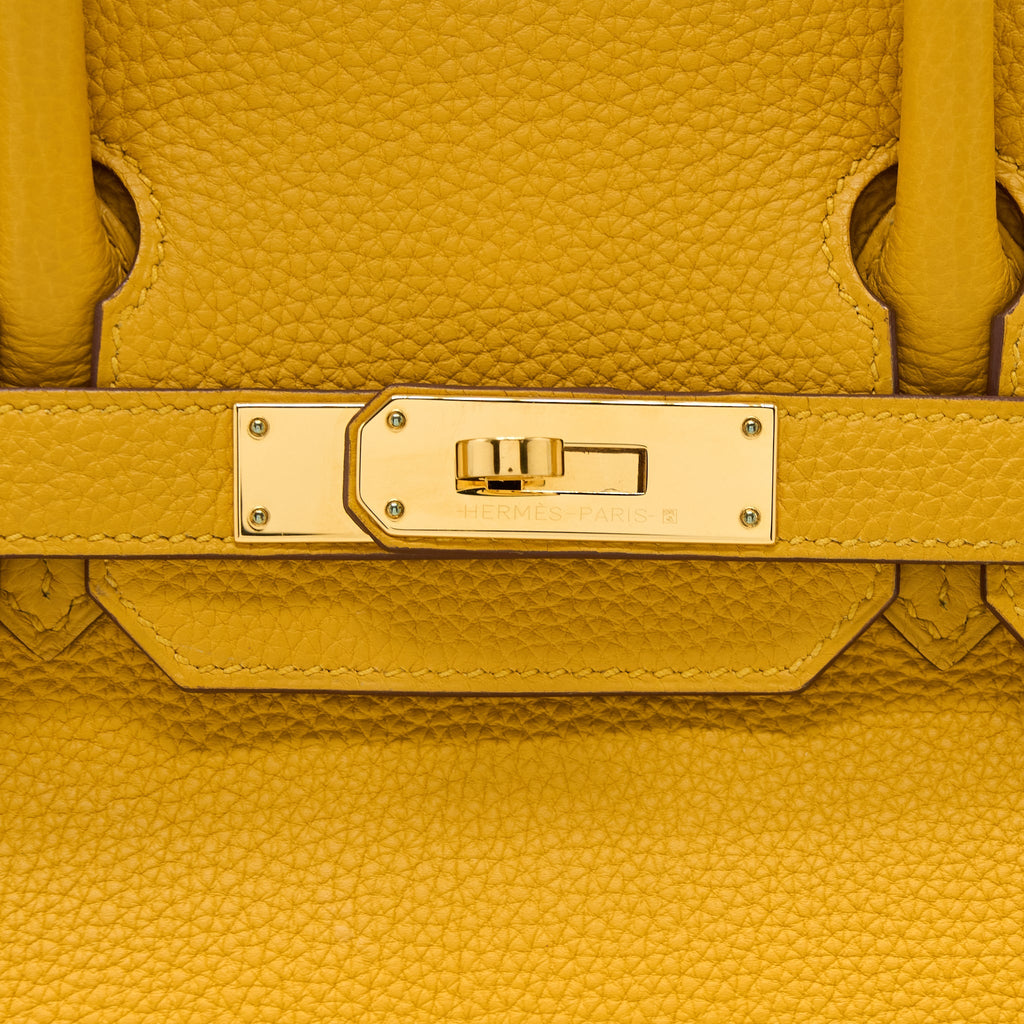 Hermes Birkin 30 Togo 9D Jaune Amber GHW