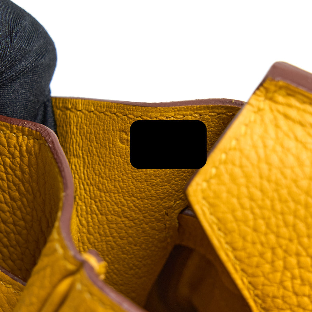 Hermes Birkin 30 Togo 9D Jaune Amber GHW