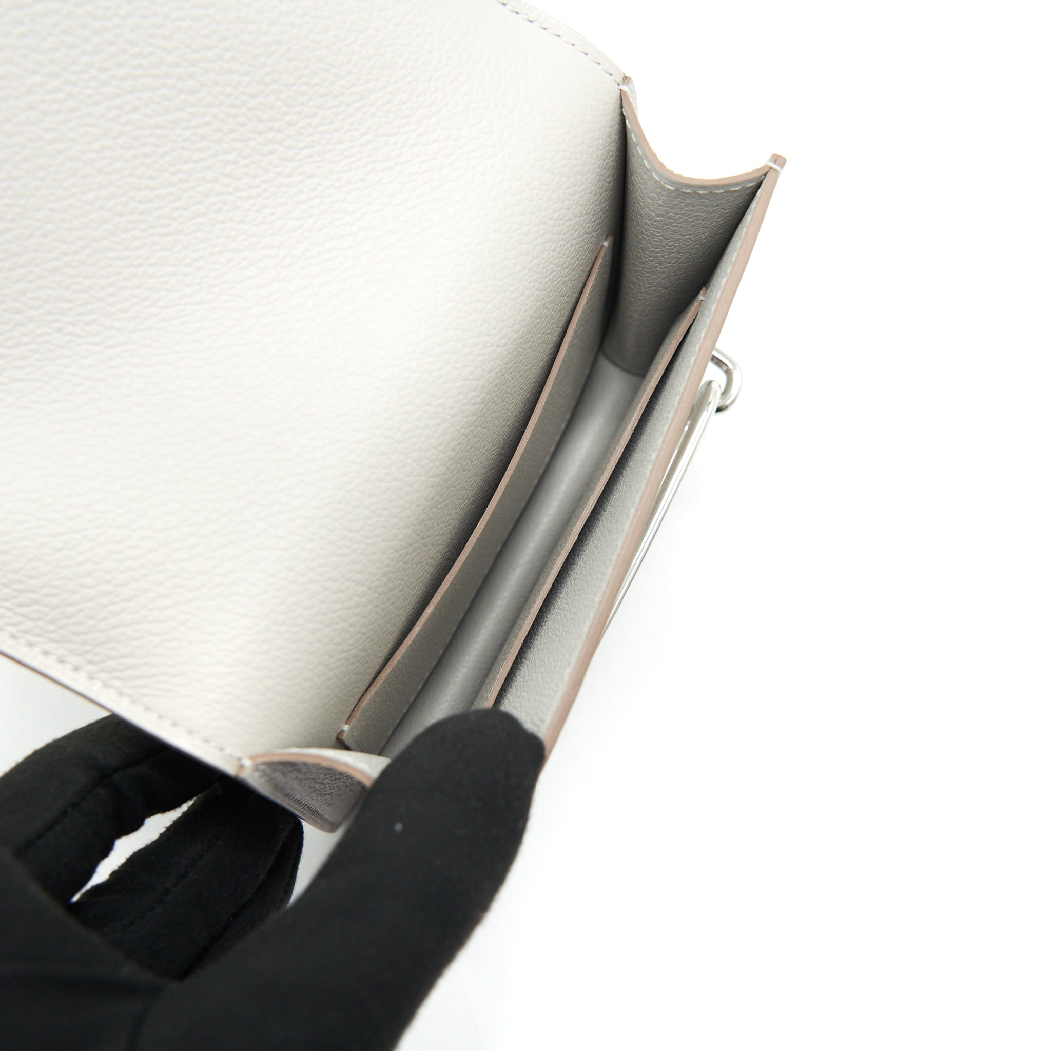 HERMES ROULIS SLIM WALLET EVERCOLOR 80 GRIS PERLE SHW