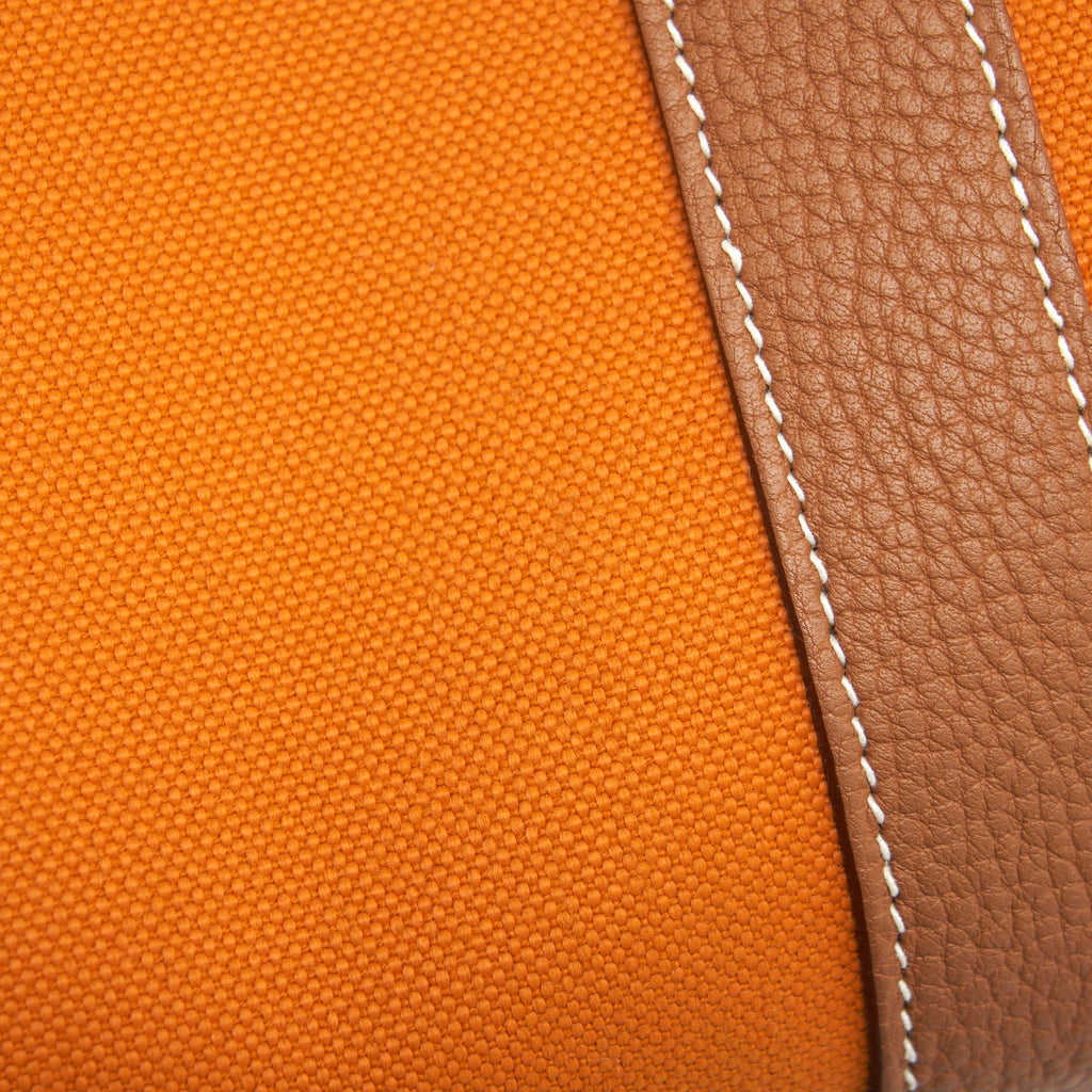 HERMES GARDEN PARTY CANVAS 30 ABRICOT / GOLD SHW