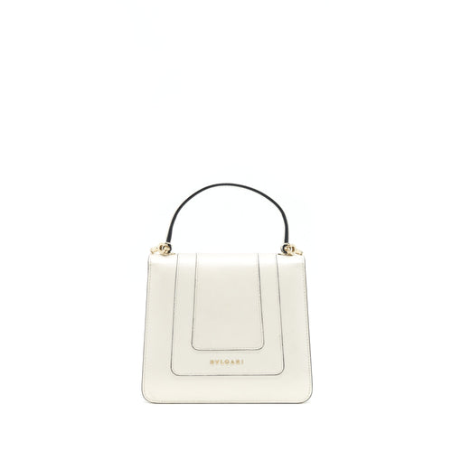 BVLGARI TOP HANDLE SERPENTI BAG WHITE