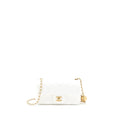 CHANEL PEARL CRUSH MINI RECTANGULAR FLAP BAG LAMBSKIN WHITE GHW