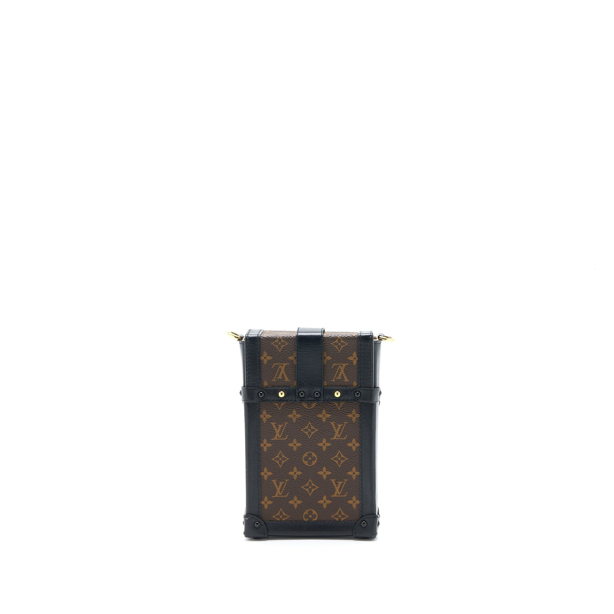 LOUIS VUITTON VERTICAL TRUNK POCHETTE WITH CHAIN MONOGRAM CANVAS GHW