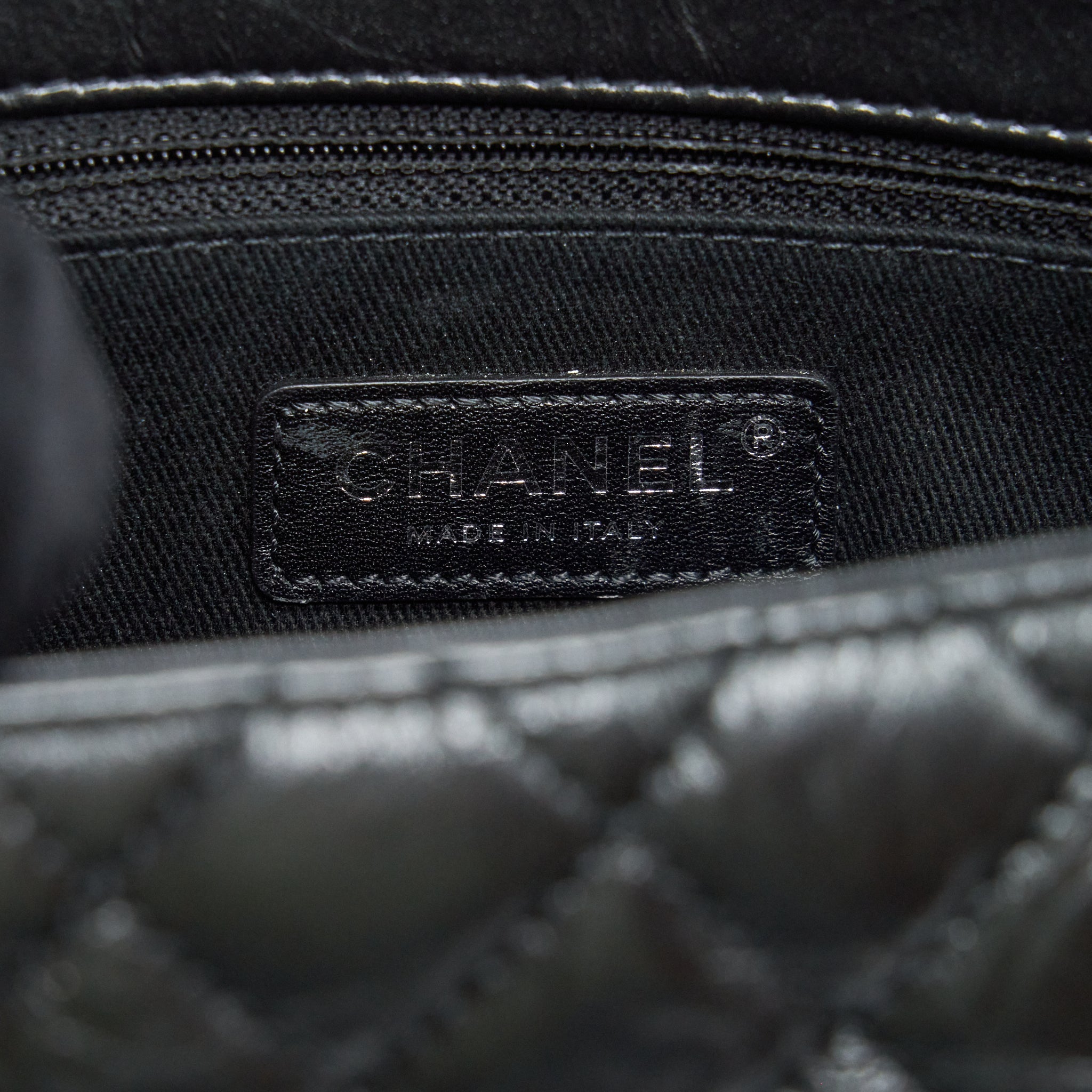 CHANEL SMALL COCO HANDLE AGED CALFSKIN SO BLACK WITH BLACK HARDWARE