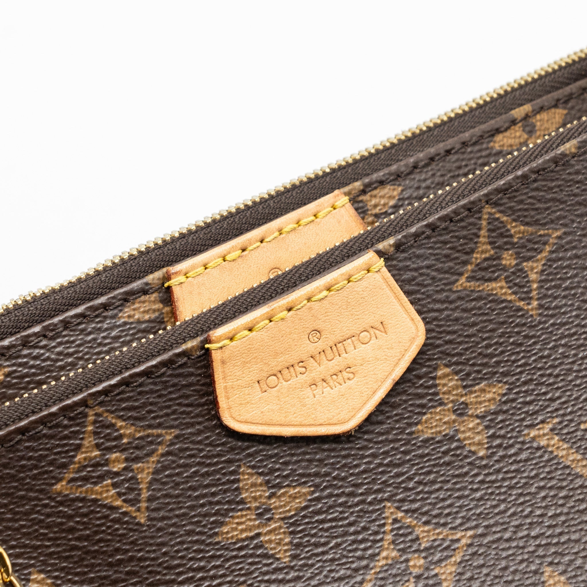 LOUIS VUITTON MULTI POCHETTE ROSE CLAIR STRAP MONOGRAM CANVAS GHW