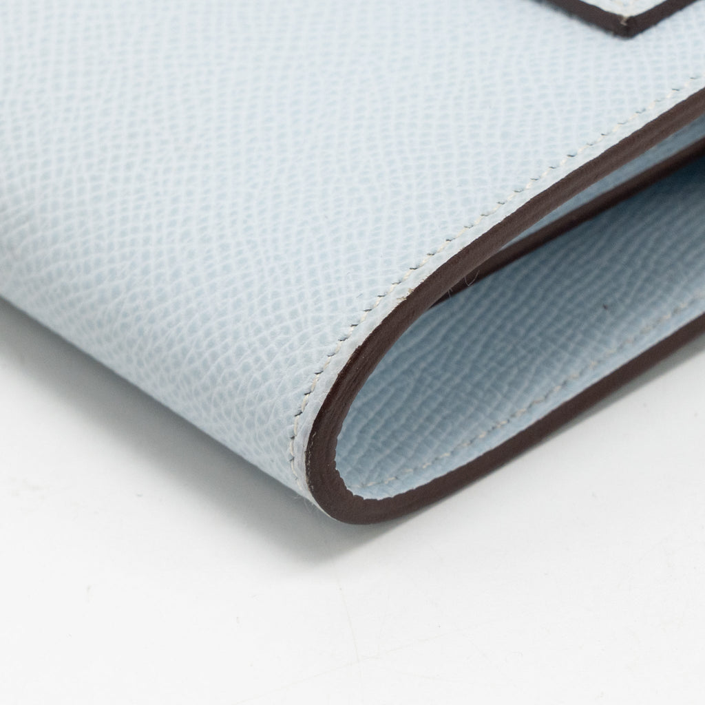 Hermes Classic Kelly to Go Epsom Blue Brume GHW