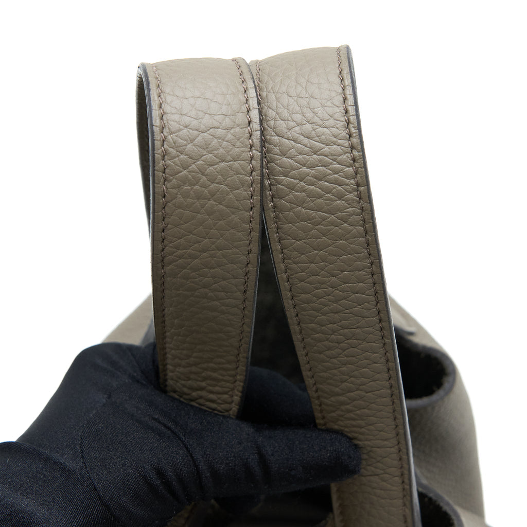 Hermes Picotin 22 Lock Bag Clemence Gris Etain GHW