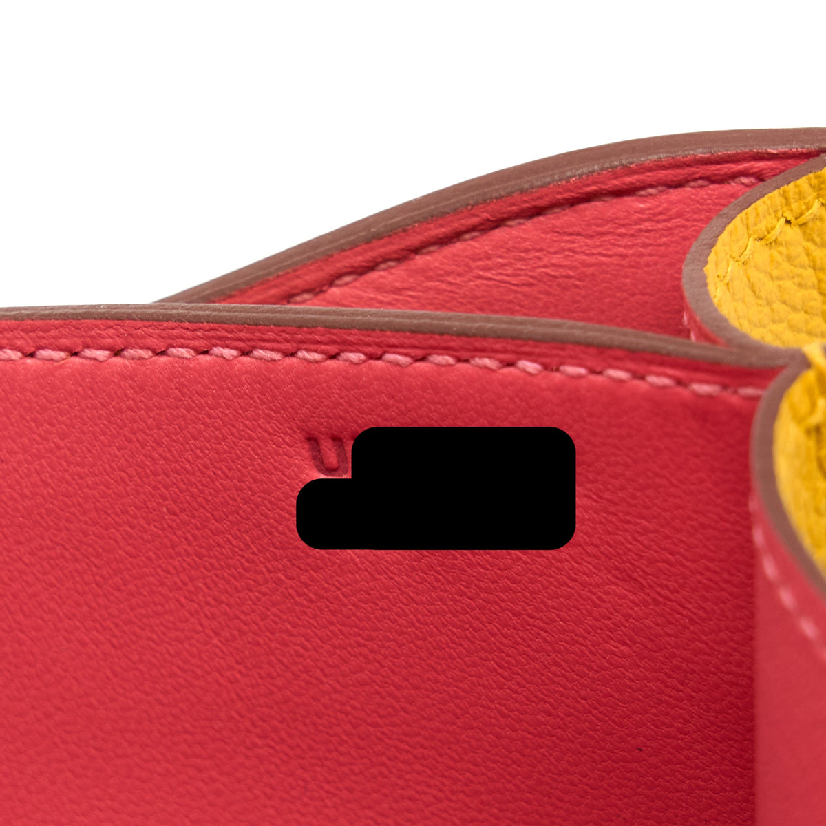 Hermes Constance Mini Evercolor Jaune Amber/Rose Lipstick SHW