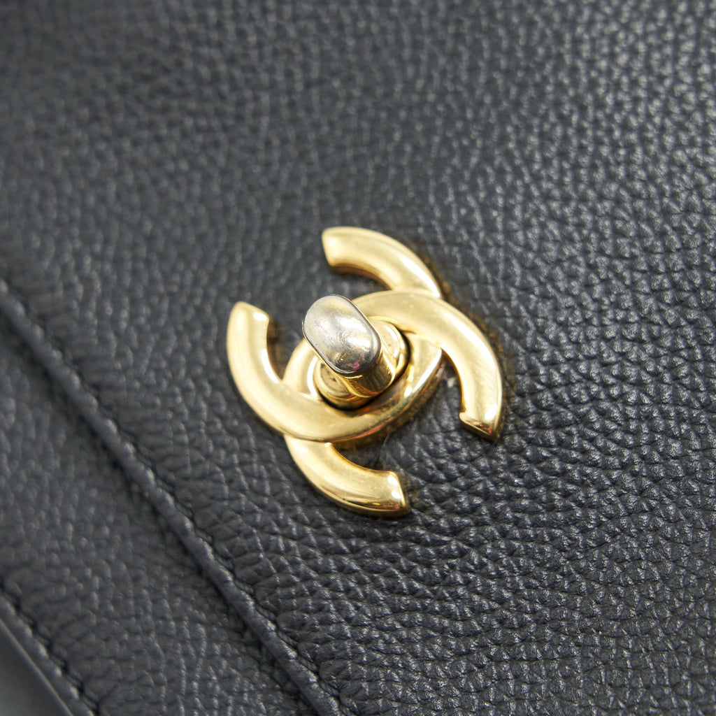 CHANEL EXECUTIVE CERF SMALL TOTE BAG CAVIAR BLACK WITH GHW