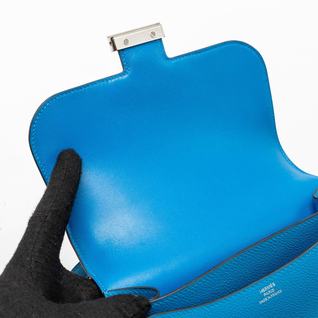 HERMES MINI CONSTANCE EVERCOLOR B3 BLEU ZANZIBAR SHW