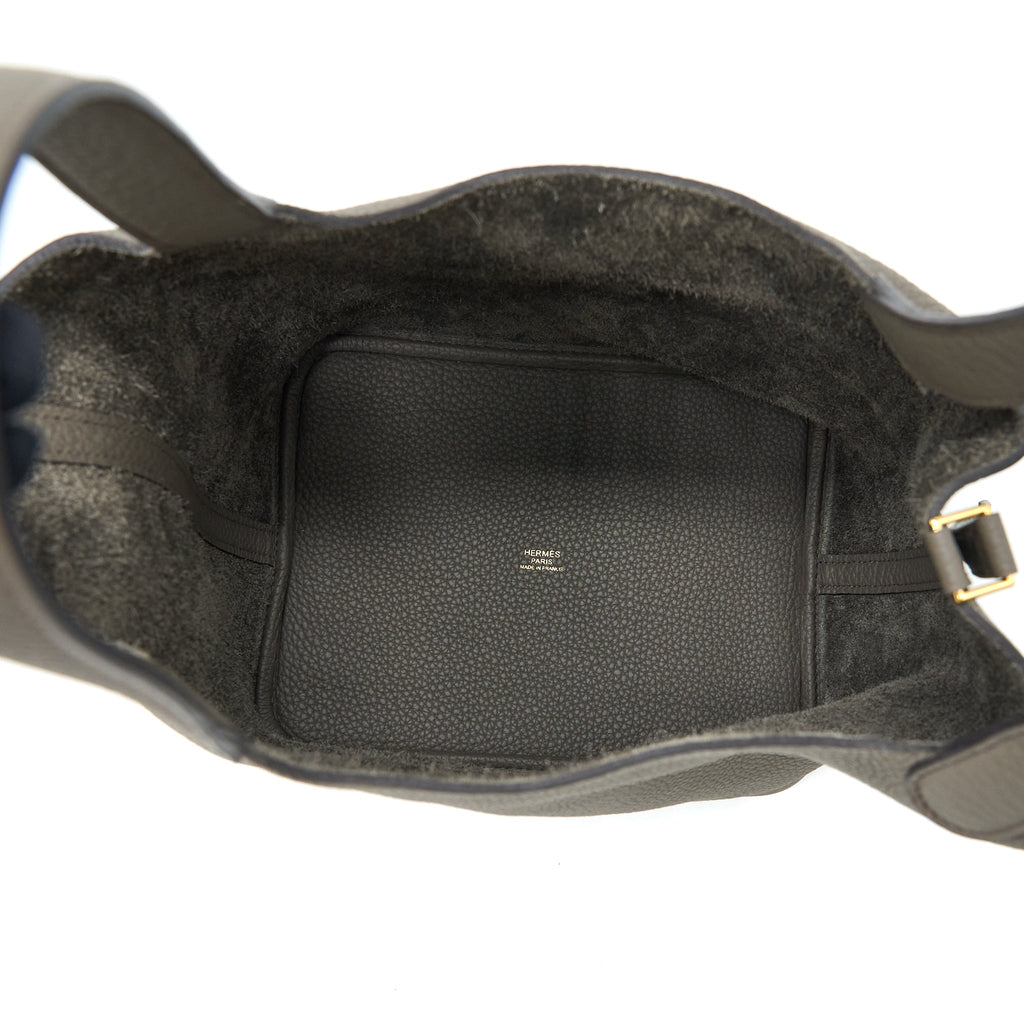Hermes Picotin 22 Lock Bag Clemence Gris Etain GHW