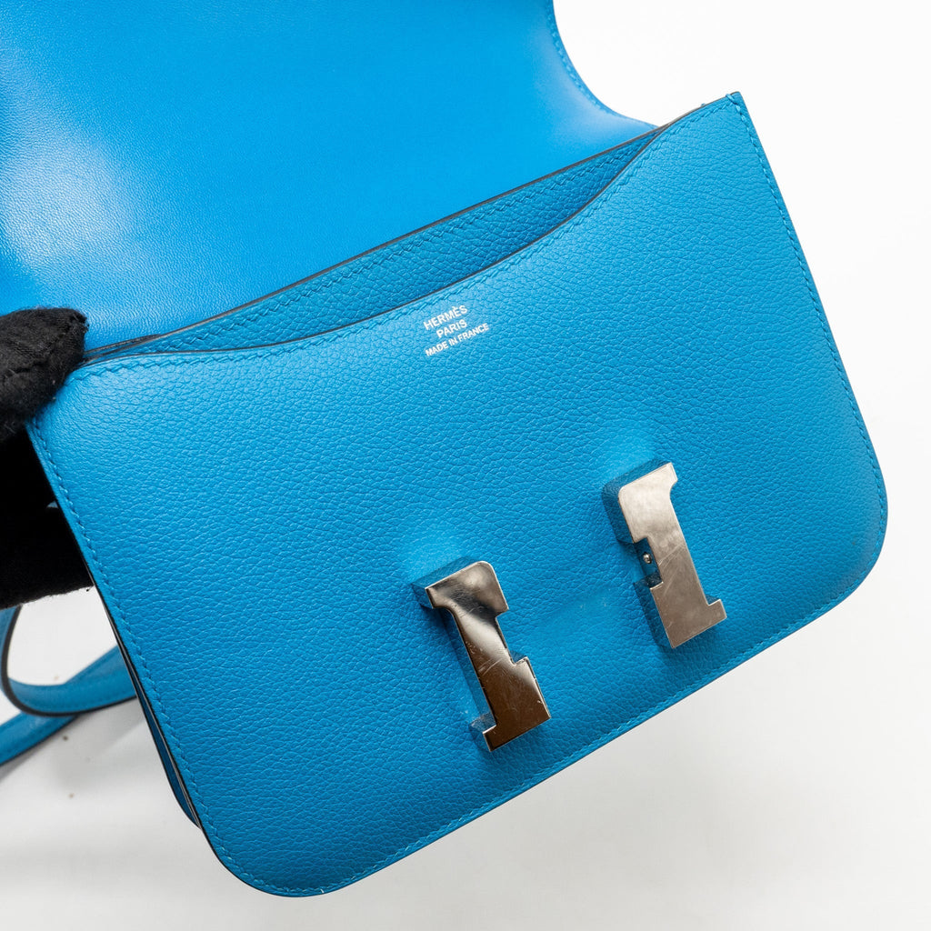 HERMES MINI CONSTANCE EVERCOLOR B3 BLEU ZANZIBAR SHW