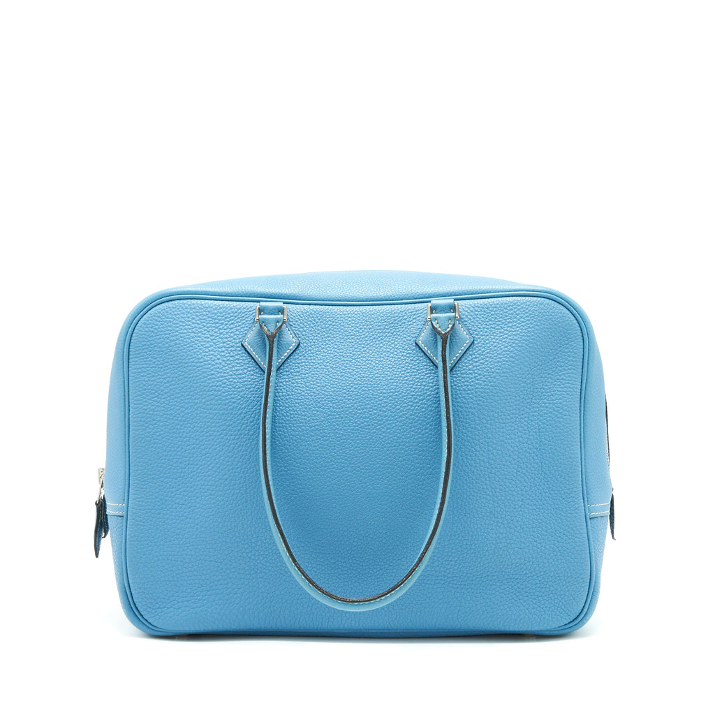 Hermes plume bag Togo jeans blue SHW