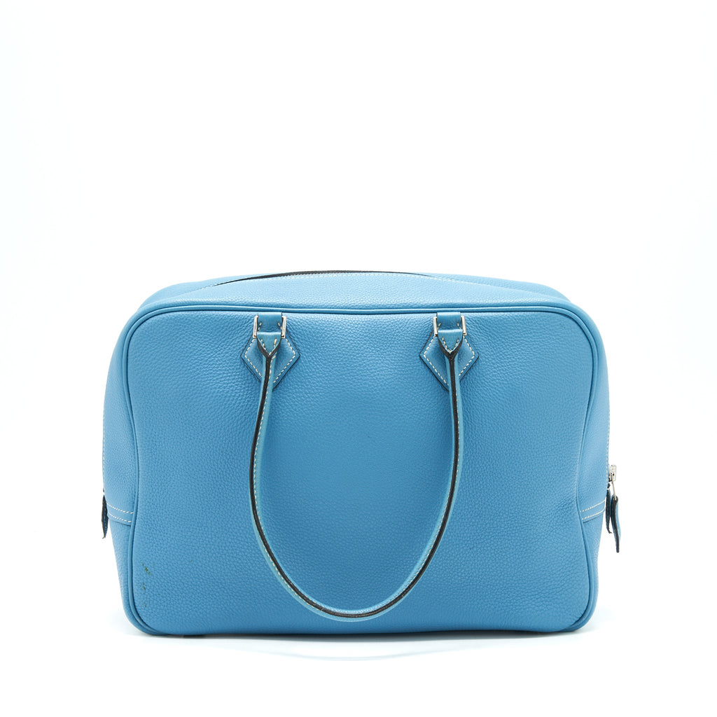 Hermes plume bag Togo jeans blue SHW