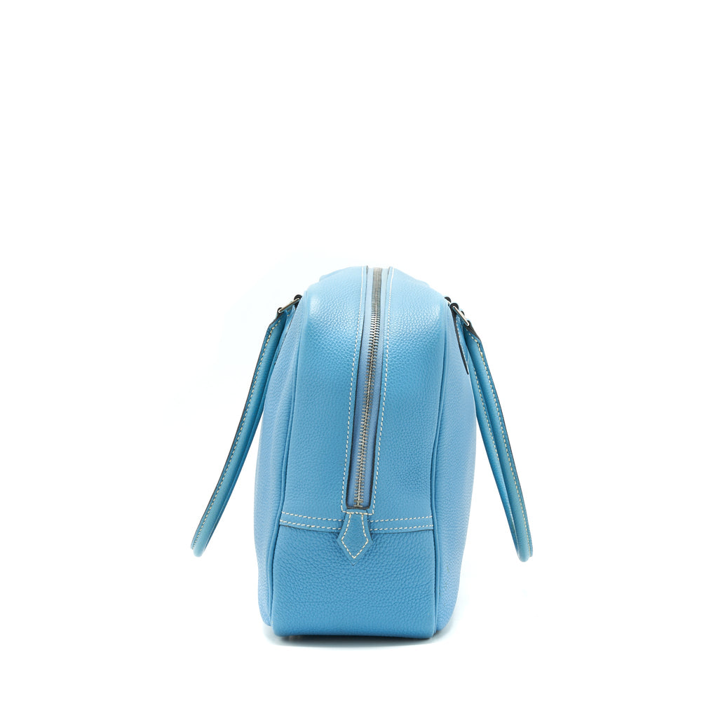 Hermes plume bag Togo jeans blue SHW