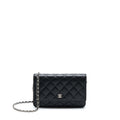 CHANEL CLASSIC WALLET ON CHAIN CAVIAR BLACK SHW (MICROCHIP)