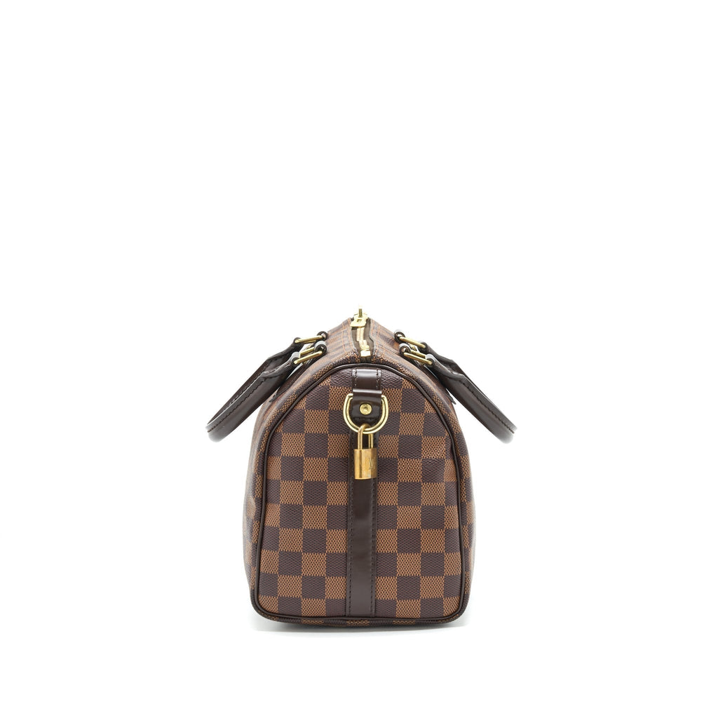 LOUIS VUITTON SPEEDY 25 DAMIER EBENE WITH STRAP