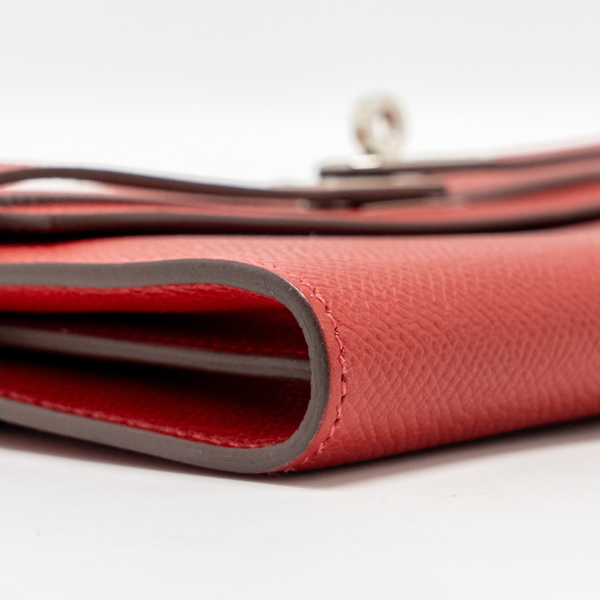 HERMES KELLY LONG WALLET EPSOM RED SHW