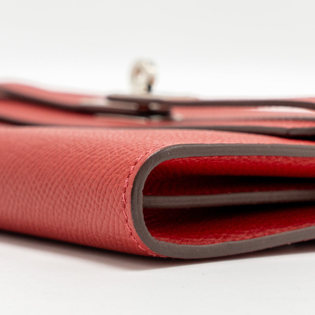 HERMES KELLY LONG WALLET EPSOM RED SHW