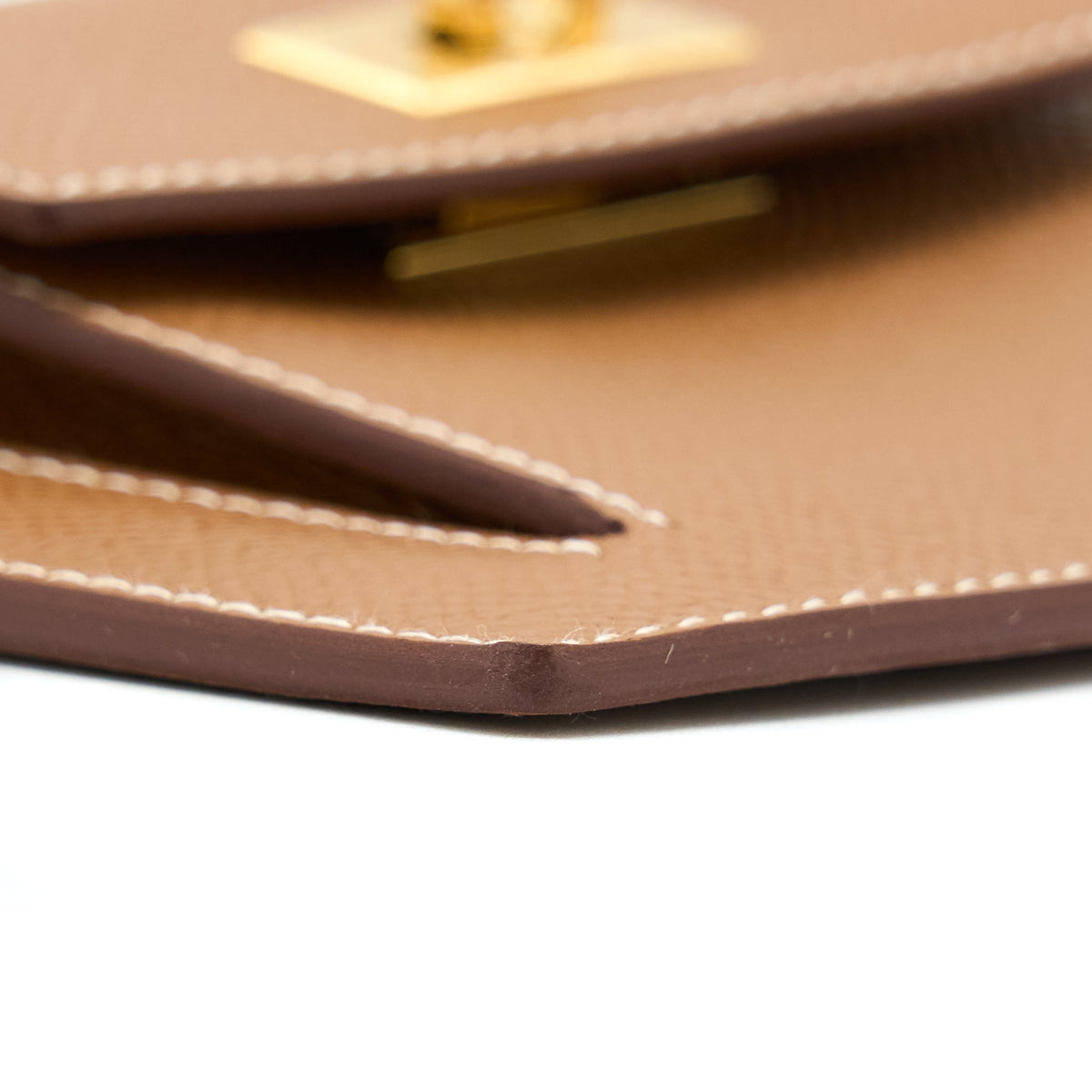 Hermes Kelly Pocket Compact Epsom Gold GHW