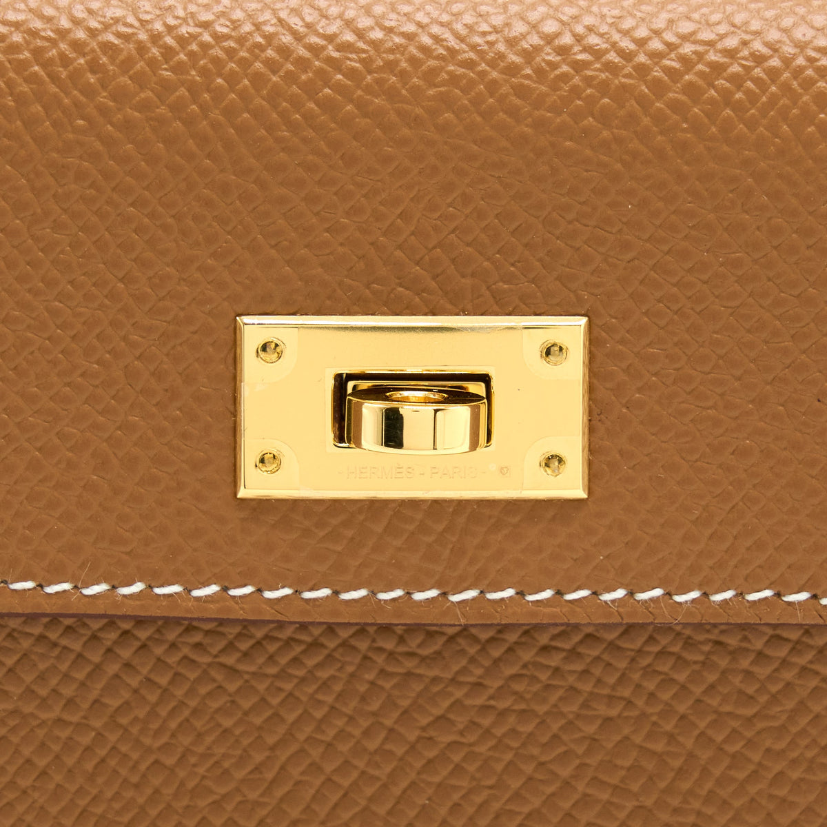Hermes Kelly Pocket Compact Epsom Gold GHW