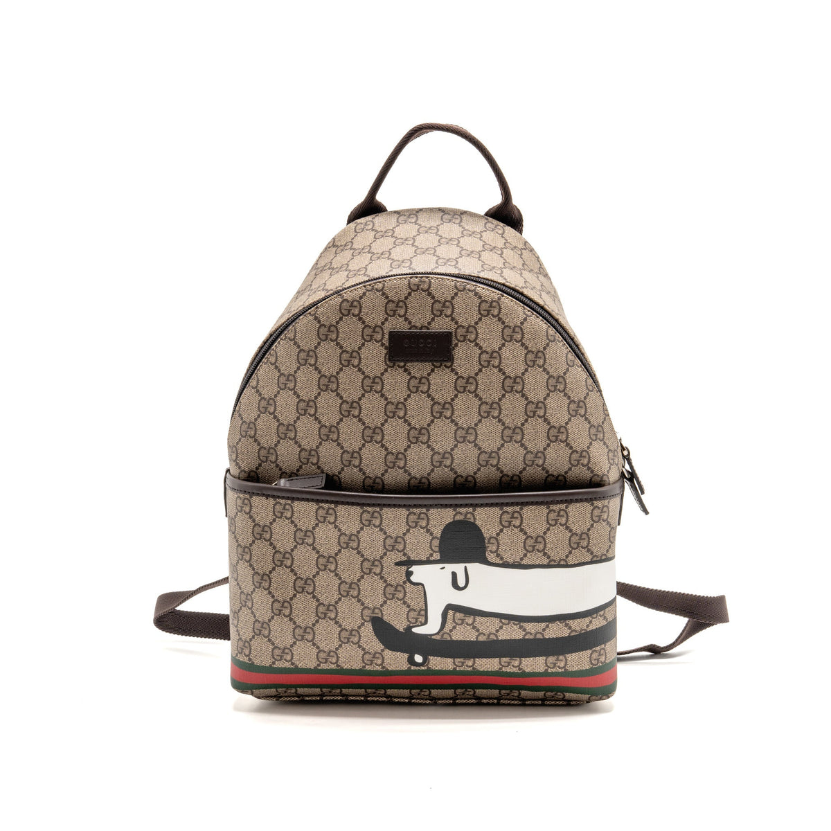 Gucci x Euan Roberts Children’s Printed GG Backpack GG Supreme Canvas/Leather Beige/Dark Brown SHW
