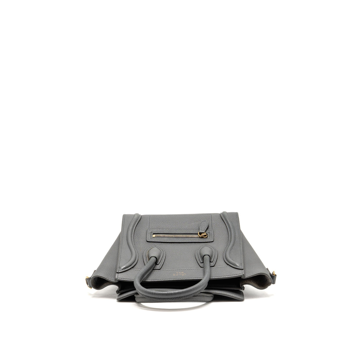 Celine Nano Luggage Bag Calfskin Grey GHW