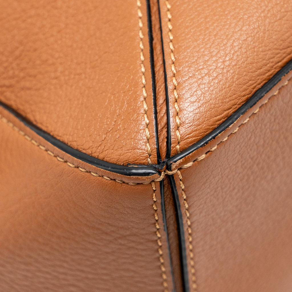 LOEWE SMALL PUZZLE BAG CALFSKIN TAN SHW