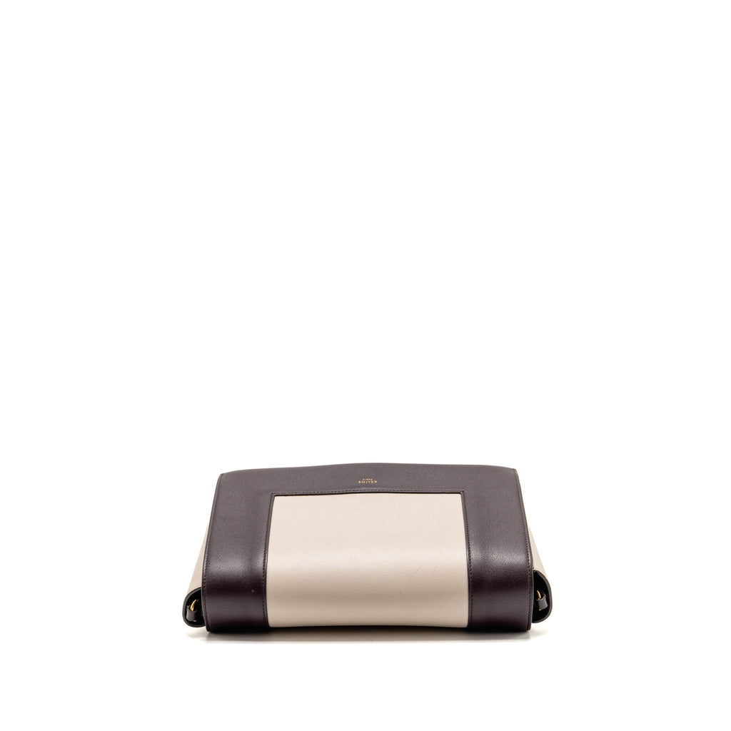 Celine Medium Frame Bag Calfskin Violet/Beige GHW