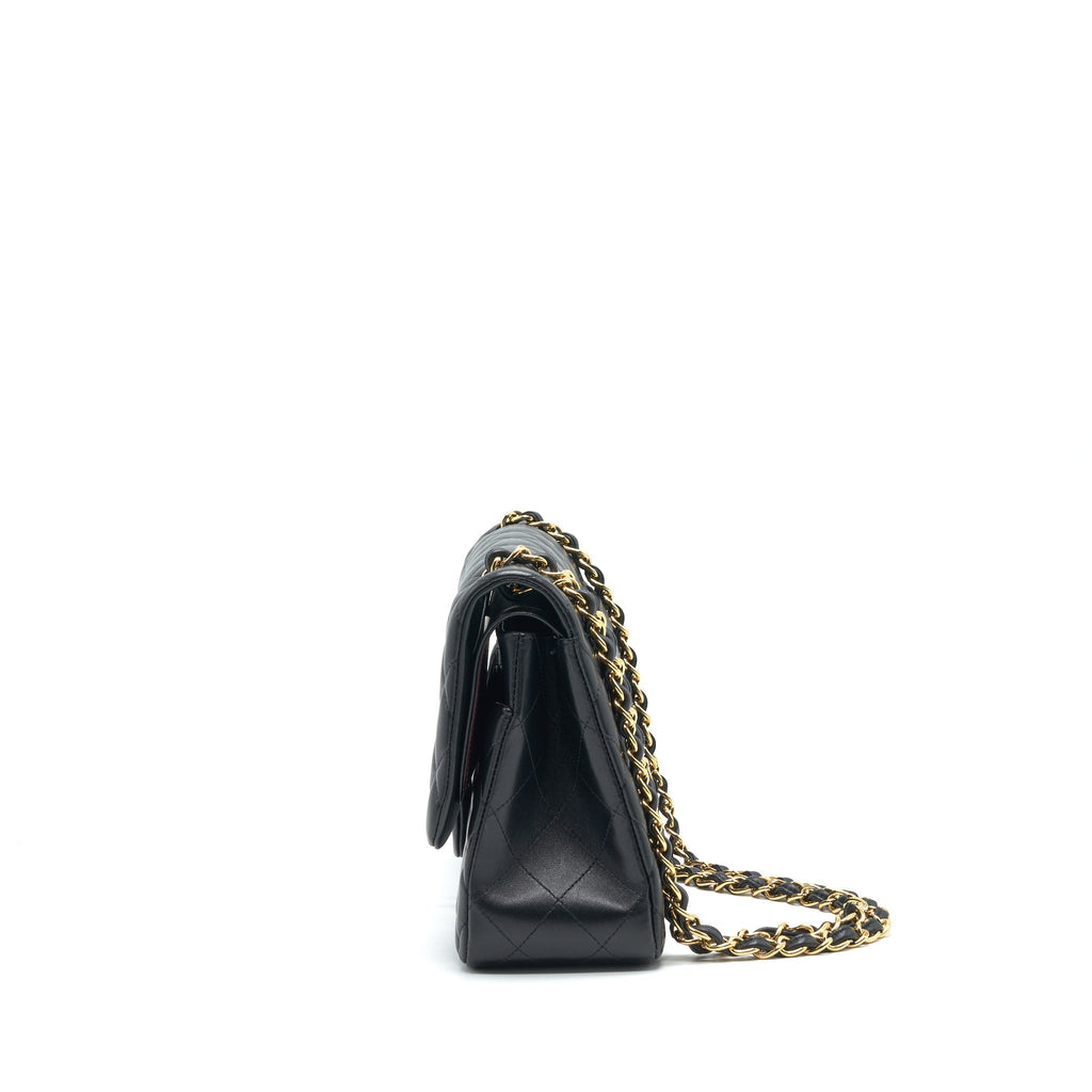 CHANEL JUMBO CLASSIC DOUBLE FLAP BAG LAMBSKIN BLACK GHW
