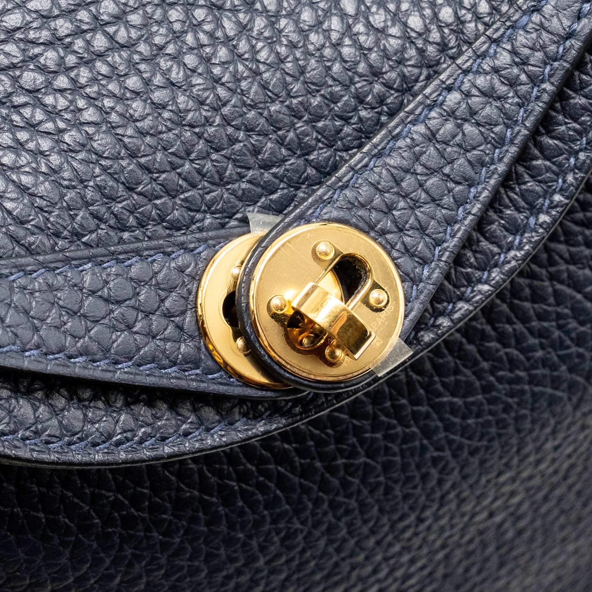 HERMES MINI LINDY CLEMENCE BLUE NUIT GHW