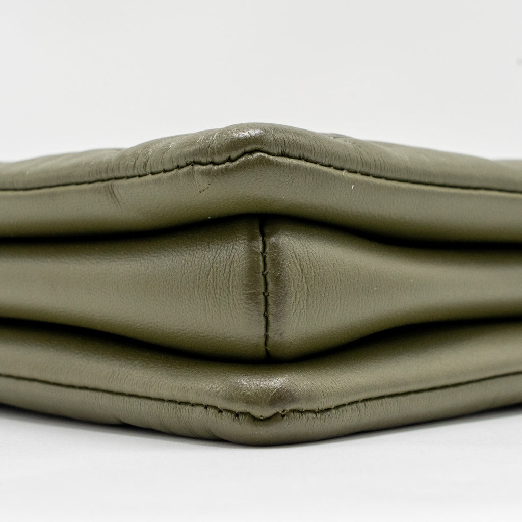 LOUIS VUITTON COUSSIN MM MONOGRAM-EMBOSSED PUFFY LAMBSKIN KHAKI GHW