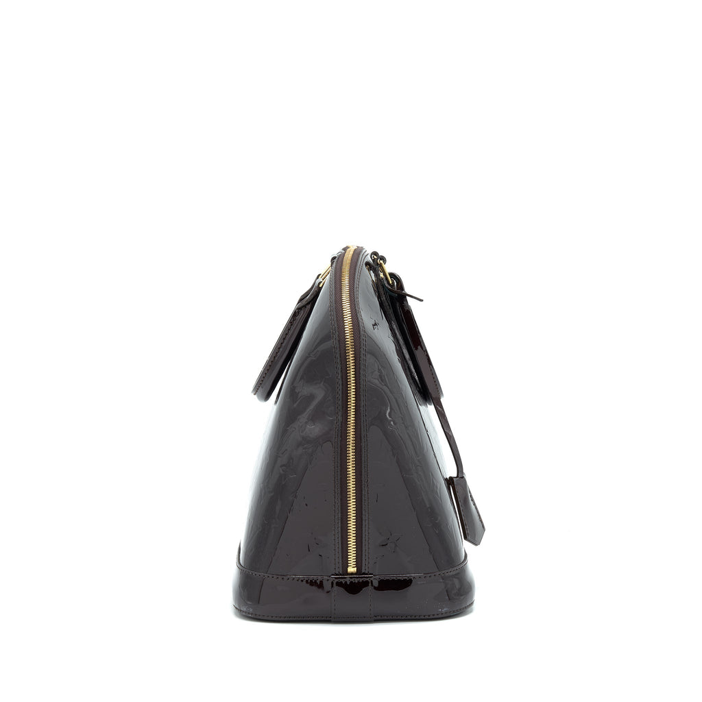 LOUIS VUITTON ALMA GM PATENT LEATHER AMARANTE VERNIS